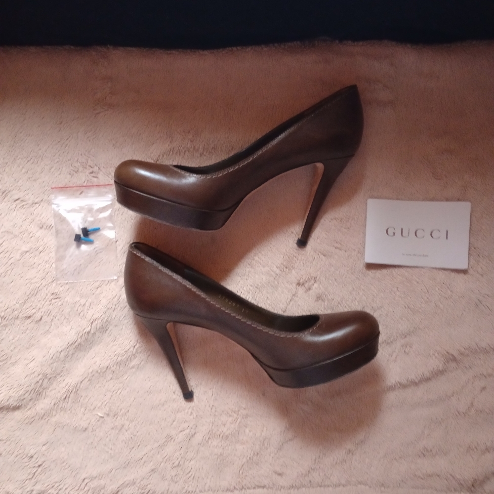 IOB Gucci Sadie Soft Winter Leaf Size 37 women's shoes - Picture 6 of 15